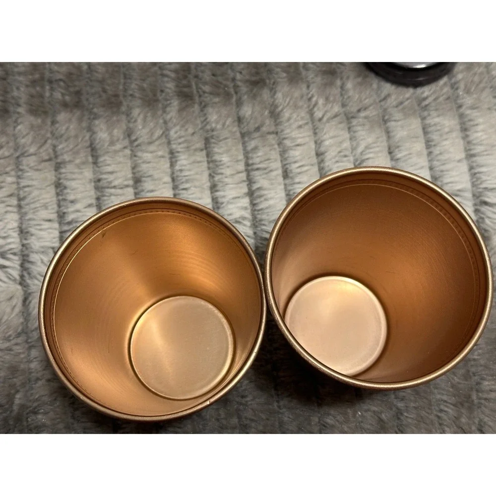 Woodford Reserve Kentucky Derby Mint Julep Cups Rose Gold Copper Set of 2